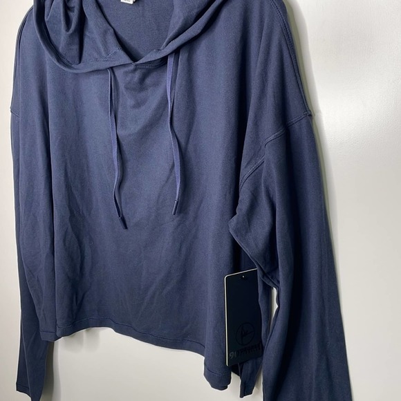 NWT 90 Degree by Reflex Women's Long Sleeve Hoodie Navy Large - Picture 2 of 6
